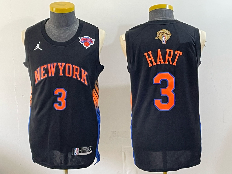 Men New York Knicks #3 Hart black 2026 Nike NBA jersey 062506
